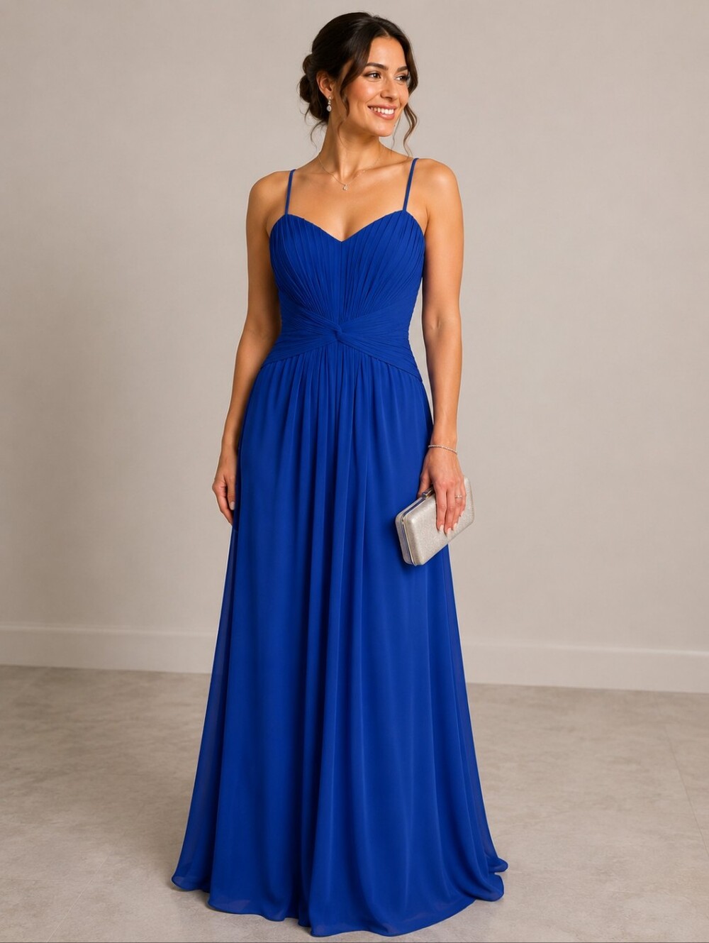 Bari Jay Spaghetti Strap Pleated Dress Size 10